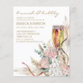 Chic Boho Champagne Brunch Bubble Birthday Party (Voorkant)
