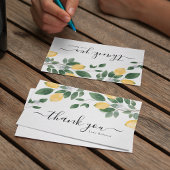 Chic Boho Citroen & Groene Waterverf Bedankkaart