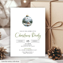 Chic Boho Cozy Winter Scene Deer Christmas Invites Kaart