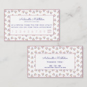 Chic Boho Custom Pink Lavender Floral Klantenkaartje (Voorkant / Achterkant)