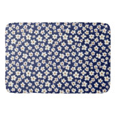 Chic Boho Daisies Dark Blue Pattern Shower Curtain Badmat (Voorkant)