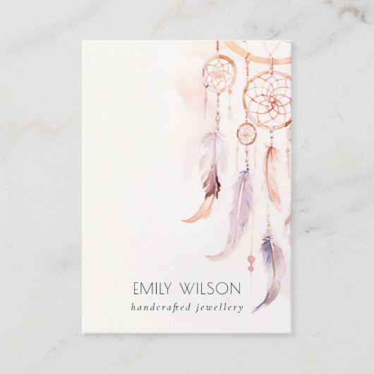 Chic Boho Dreamcatcher Blank Sieraden Display Visitekaartje (Voorkant)