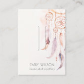 Chic Boho Dreamcatcher Waterverf Haarspeldscherm Visitekaartje (Voorkant)