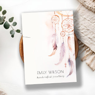 Chic Boho Dreamcatcher Waterverf Ketting Display Visitekaartje