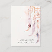 Chic Boho Dreamcatcher Waterverf Oorbel Display Visitekaartje (Voorkant)