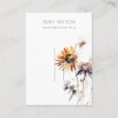 Chic Boho Dry Wildflower Hairpin Display Sjabloon Visitekaartje (Voorkant)