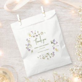 Chic boho eenvoudige wilde bloemen bruiloft bedankzakje