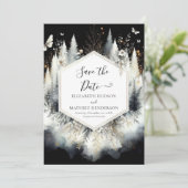 Chic Boho Enchanted Forest bruiloft Save The Date (Staand voorkant)