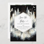 Chic Boho Enchanted Forest bruiloft Save The Date (Voorkant / Achterkant)
