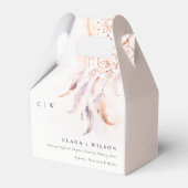 Chic Boho Feather Dreamcatcher Waterverf bruiloft Bedankdoosjes (Voorkant Zijde)