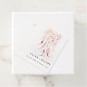 Chic Boho Feather Dreamcatcher Waterverf bruiloft Bedankjes Labels (In situ)