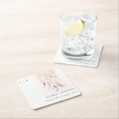 Chic Boho Feather Dreamcatcher Waterverf bruiloft Kartonnen Onderzetters (Insitu)