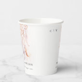 Chic Boho Feather Dreamcatcher Waterverf bruiloft Papieren Bekers (Links)