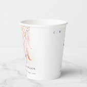 Chic Boho Feather Dreamcatcher Waterverf bruiloft Papieren Bekers (Rechts)