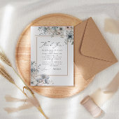 Chic Boho Floral Elegant Boheems Baby shower Bedankkaart