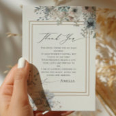 Chic Boho Floral Elegant Boheems Baby shower Bedankkaart