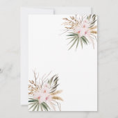 Chic Boho Flowers 90th Birthday Kaart (Achterkant)