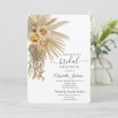 Chic Boho Flowers Vrijgezellenfeest Kaart (Staand voorkant)
