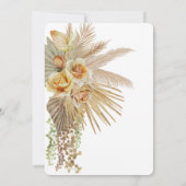 Chic Boho Flowers Vrijgezellenfeest Kaart (Achterkant)