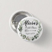 Chic Boho Foilage Vrijgezellenfeest Ronde Button 3,2 Cm (Voorkant /achterkant)