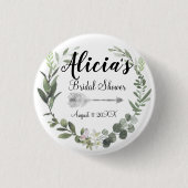 Chic Boho Foilage Vrijgezellenfeest Ronde Button 3,2 Cm (Voorkant)