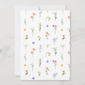 Chic boho Foto wilde bloemen bruiloft Save the Dat Save The Date (Achterkant)