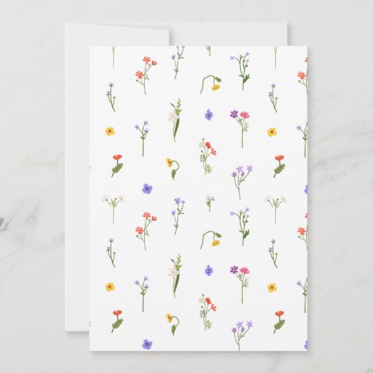 Chic boho Foto wilde bloemen bruiloft Save the Dat Save The Date (Achterkant)