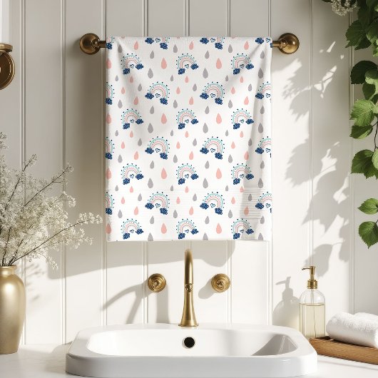 Chic Boho Handdoeken Navy Roze Regenboog Cadeau Id