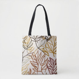 Chic boho herfstbladeren vector abstract tote bag