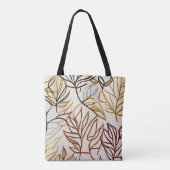 Chic boho herfstbladeren vector abstract tote bag (Achterkant)