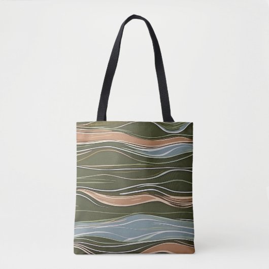 Chic boho herfstmeer abstract tote bag (Voorkant)