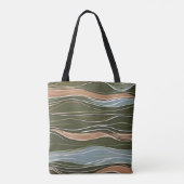 Chic boho herfstmeer abstract tote bag (Achterkant)