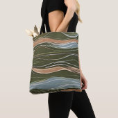 Chic boho herfstmeer abstract tote bag (Dichtbij)