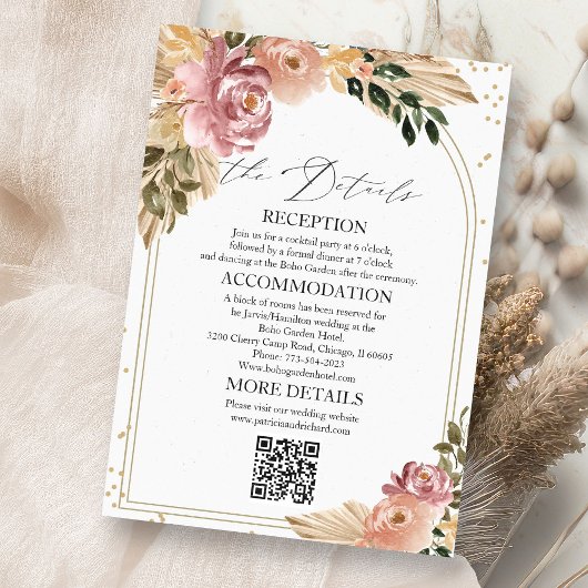 Chic Boho Huwelijksdetails Bijlage Kaarten