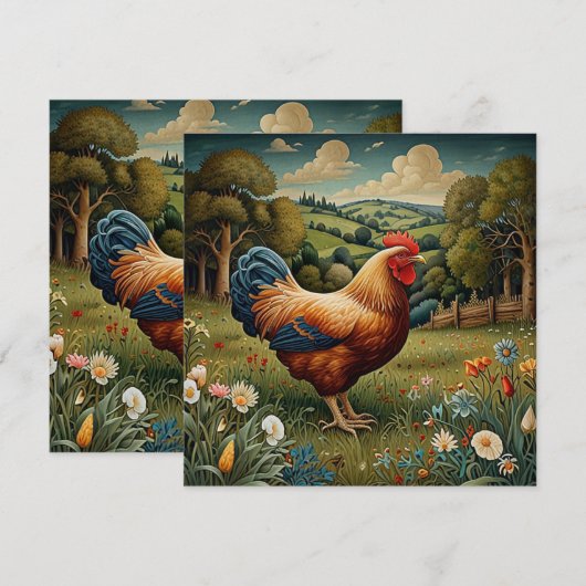  chic boho kippenweidelandschap (Voorkant / Achterkant)