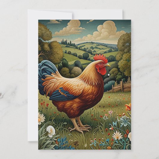  chic boho kippenweidelandschap kaart (Achterkant)