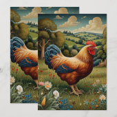  chic boho kippenweidelandschap kaart (Voorkant / Achterkant)