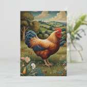  chic boho kippenweidelandschap kaart (Staand voorkant)