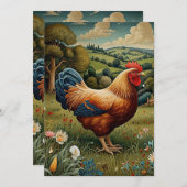  chic boho kippenweidelandschap kaart (Voorkant / Achterkant)