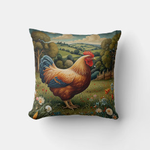  chic boho kippenweidelandschap kussen