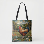  chic boho kippenweidelandschap tote bag (Voorkant)
