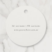 Chic Boho Kleurrijke Gele Oker Geschilderde Bloeme Bedankjes Labels (Achterkant)