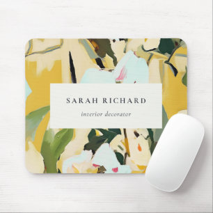 Chic Boho Kleurrijke Gele Oker Geschilderde Bloeme Muismat