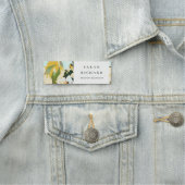 Chic Boho Kleurrijke gele Oker Geschilderde Bloeme Naamplaatje (In situ)