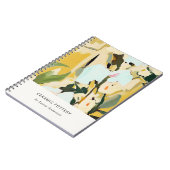 Chic Boho Kleurrijke Gele Oker Geschilderde Bloeme Notitieboek (Linkerzijde)