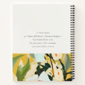 Chic Boho Kleurrijke Gele Oker Geschilderde Bloeme Notitieboek (Achterkant)