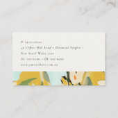 Chic Boho Kleurrijke Gele Oker Geschilderde Bloeme Visitekaartje (Achterkant)