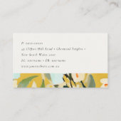 Chic Boho Kleurrijke Gele Oker Geschilderde Bloeme Visitekaartje (Achterkant)