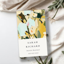 Chic Boho Kleurrijke Gele Oker Geschilderde Bloeme