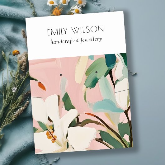 Chic Boho Kleurrijke Geschilderde Bloemen Ketting  Visitekaartje
